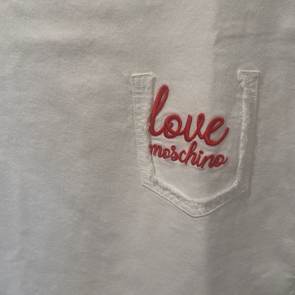 Love Moschino Sleeveless White Denim Dress - Picture 3 of 12